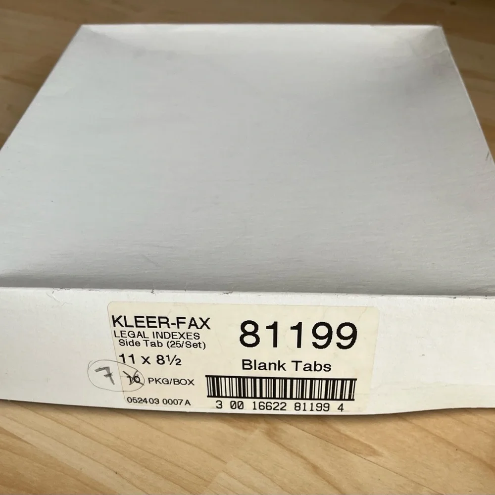 Kleer-fax Legal indexes